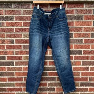 C Est. 1946 Dark Washed Denim Mid Rise Straight Fit Denim Jeans
